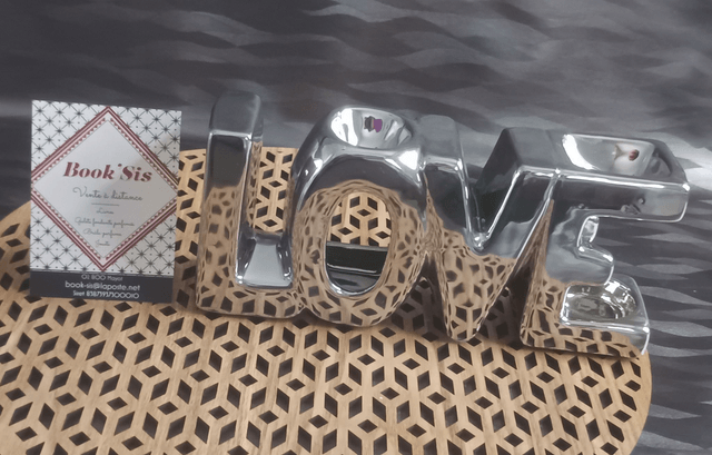 Brûleur " Love double argenté "