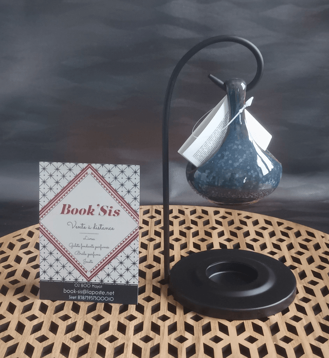 Brûleur " Larme suspendue & socle bleu "