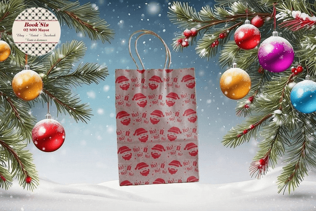 Sacs cadeaux Noël 15x21x8 cm