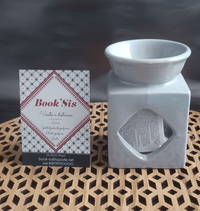 Brûleur " Cube avec découpes géométriques gris "
