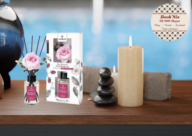 Mikados avec fleur Ambar 