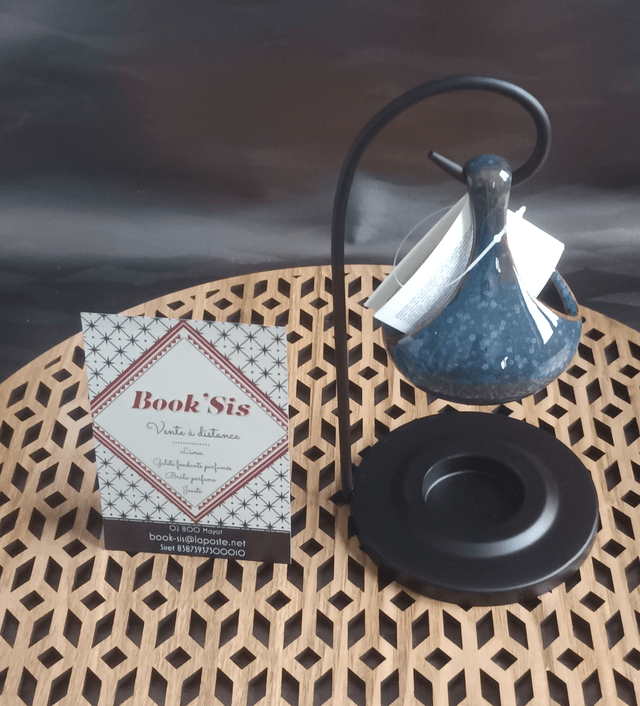 Brûleur " Larme suspendue & socle bleu "