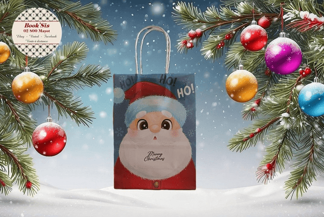 Sacs cadeaux Noël 15x21x8 cm