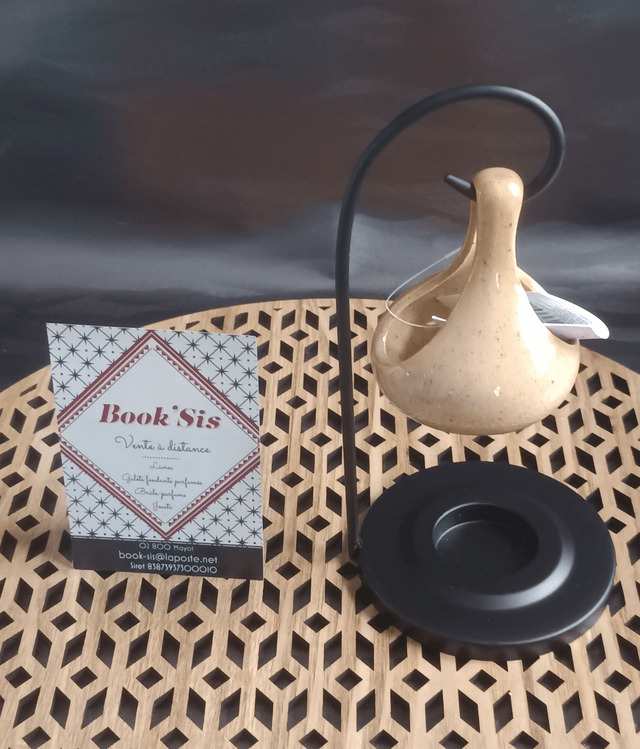 Brûleur " Larme suspendue & socle marron "