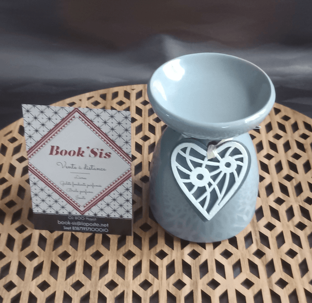 Brûleur " Coeur en bois gris "