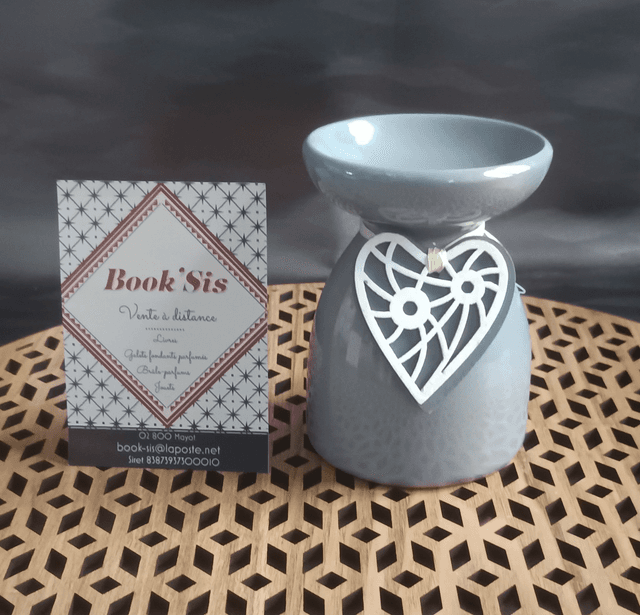 Brûleur &quot; Coeur en bois gris &quot;
