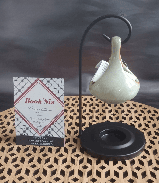 Brûleur &quot; Larme suspendue &amp; socle vert &quot;
